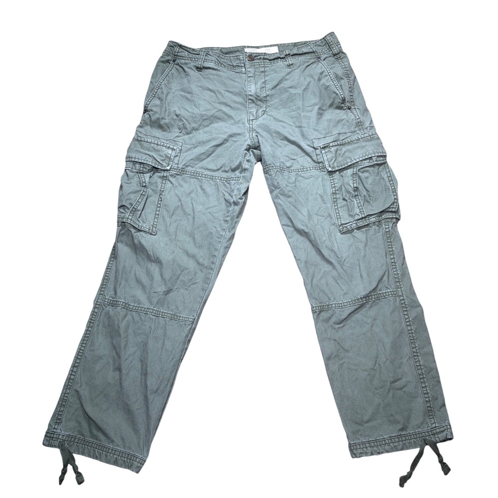 Old Navy Workwear 94 Cargo Pants Mens 32x30 Olive Green Cotton Straight Leg